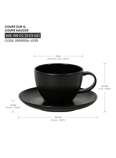 Black Sand Coupe Cup 100Cc (3 1/2Oz)
