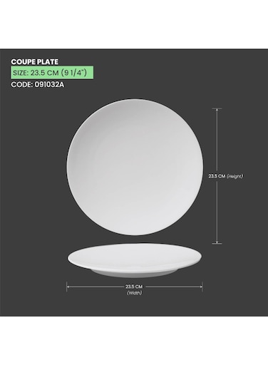 Simple Plus Coupe Plate Reusable And Easy To Use 23.5Cm (9 1/4")