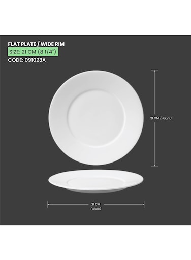 Simple Plus Flat Plate 21Cm Wide Rim (8 1/4")