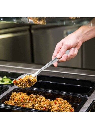 Steel Basting Spoon Cupped Solid Head For Basting Meat