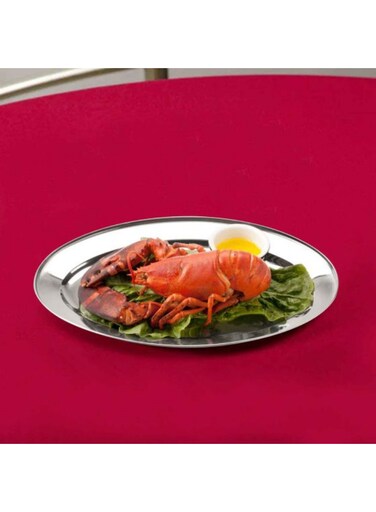 Steel Oval Tray Has A Refined Finish