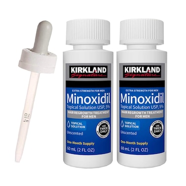 2-Pack Minoxidil 5% Extra Strength Hair Regrowth Solution &ndash; 60ml Bottles for Rapid, Thicker, and Fuller Hair Growth