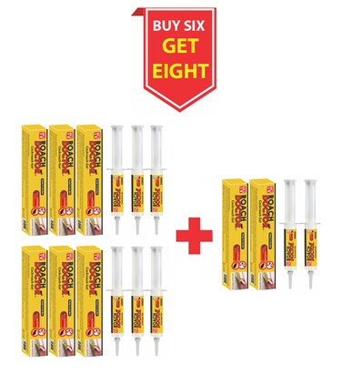 Roach Doctor Buy 6 Get 8 Cockroach Gel - Easy-to-Use Bait for Home and Commercial Spaces 10g