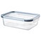 Food Container With Lid, Rectangular/Plastic, 1.0 L