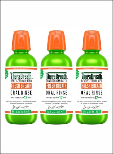Fresh Breath Oral Rinse  Mild Mint, Pack of 3 for LongLasting Freshness