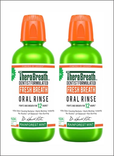 Fresh Breath Oral Rinse  Rainforest Mint, Pack of 2 for LongLasting Fresh Breath