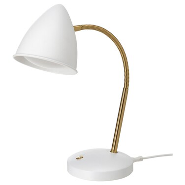 Led Work Lamp White/Brass-Colour