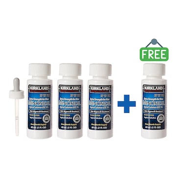 Minoxidil 5% Hair Beard Growth Serum for Men - Extra Strength Buy 3 Get 4