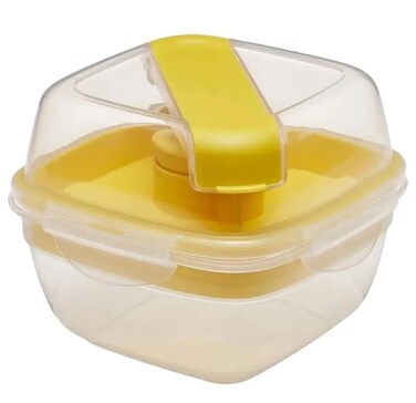 Lock &amp; Lock To-Go Salad Container (950 ml, Yellow)