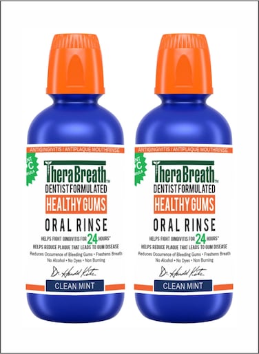 Fresh Breath Dentist Formulated Oral Rinse  Clean Mint, Pack of 2 for Lasting Oral Cleanliness