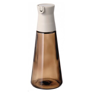 Bottle With Pour Spout, Glass/Brown, 19Cm