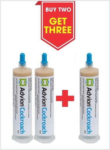 Advion Buy 2 &amp; Get 1 Free Total 3PCS Cockroach Gel Bait Indoor &amp; Outdoor Use Major Cockroach Species 30g