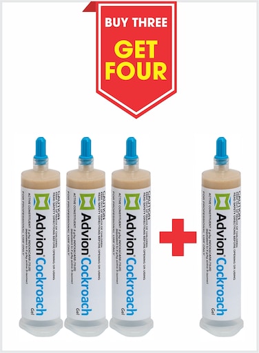 Advion Buy 3 &amp; Get 1 Free Total 4PCS Cockroach Gel Bait Pest Control Indoor &amp; Outdoor Use 30g