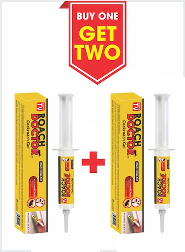 Roach Doctor Buy 1 &amp; Get 1 Free Total 2PCS Cockroach Gel Bait - Indoor &amp; Outdoor Roach Killer with Syringe Applicator 10g