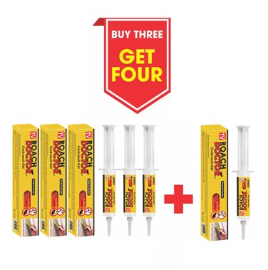 Roach Doctor Buy 3 &amp; Get 1 Free Total 4PCS Gel Bait - Powerful Cockroach Control for Indoor &amp; Outdoor Use 10g