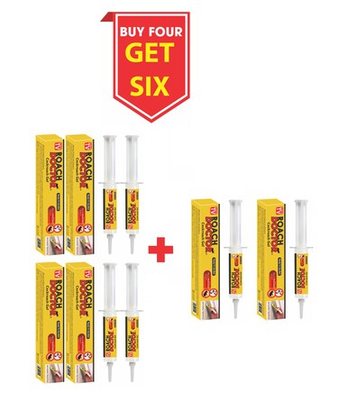 Buy 4 &amp; Get 1 Free Total 5PCS Cockroach Gel Bait Syringe - Best Roach Killer for Quick and Lasting Results 10g