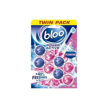 Bloo Power Active Flowers Toilet Rim Block (2 pcs)
