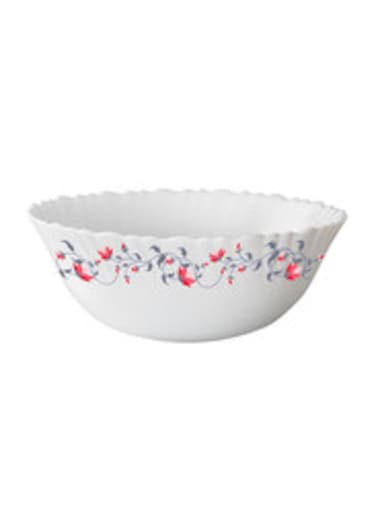 Borosil 20Cm Larah Pentas Opalware Round Serving Bowl 8Srbflpe White 20 cm