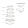 Borosil Klip-N-Store Round Glass Storage Container With Air Tight Lid Food Storage Container Microwave Safe Container 400 Ml