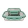 Borosil Stainless Steel Lunch Box Set Of 2 Leak-Proof Lunch Boxes With Green Lids Rectangular Lunch Containers For School &amp; Office 800 Ml &amp; 200 Ml