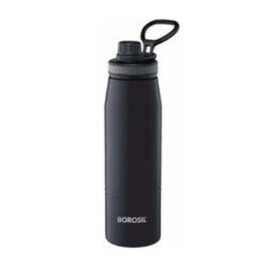 Borosil Vaccum Gosport Bottle Black 600Ml 600 ml