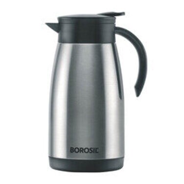 Borosil Vacuum Insulated Stainless Steel Teapot Flask Vacuum Insulated Coffee Pot - 1 Ltr 1 Ltr