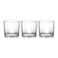 Ocean Pyramid Rock 3 Pcs Set 330 Ml B0231103 Double Rock Glass Lowball Glass Water Glass Whiskey Glass 330 ml