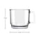 Ocean Stack Noir 3 Pcs Set 485 Ml P0034103 Espresso Cup Tea &amp; Coffee Cup Cappuccino Cup Latte Glass 485 ml