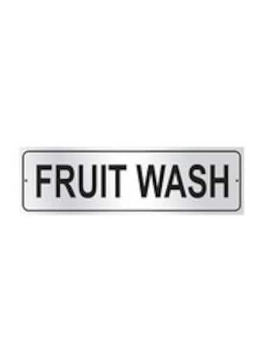 Raj 25.5Cm Metal Fruit Wash Sign Board Silver
