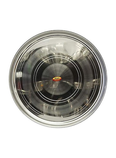 Raj 30Cm Steel Silver Touch Thala Round Dinner Plate Stt014 Silver 45 cm
