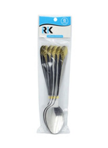 Rk 20.5Cm 6-Piece Stainless Steel Spoon Set Rk0068 Silver
