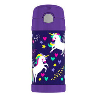 Thermos Funtainer Stainless Steel Kids Unicorn Bottle 355Ml F40122Ugw Kids Water Bottle With Straw Insulated Flask Hydration Bottle With Lid 355 ml
