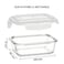 Borosil Klip-N-Store Rectangular Glass Storage Container With Air Tight Lid Food Storage Container Microwave Safe Container 2.0 Ltr