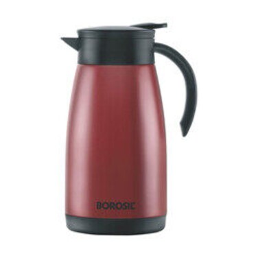 Borosil Vacuum Insulated Stainless Steel Teapot Flask Vacuum Insulated Coffee Pot Red - 1.5 Ltr 1.5 Ltr