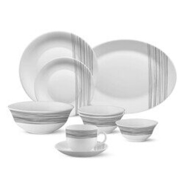 Larah Plano Opal 38 Pc Dinner Set Spring Fall Black 38 Piece