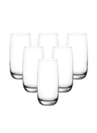 Ocean 370Ml 6-Piece Iris Hi Ball Glass Tumbler Set C13013 Clear 6 Piece