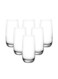 Ocean 370Ml 6-Piece Iris Hi Ball Glass Tumbler Set C13013 Clear 6 Piece