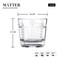 Ocean Matter Fix Double Rock Glass Set Of 6 350 Ml P04261 Double Rock Glass Lowball Glass Water Glass Whiskey Glass Whisky Glass Old Fashioned Glass Scotch Glass Cocktail Glass 350 ml