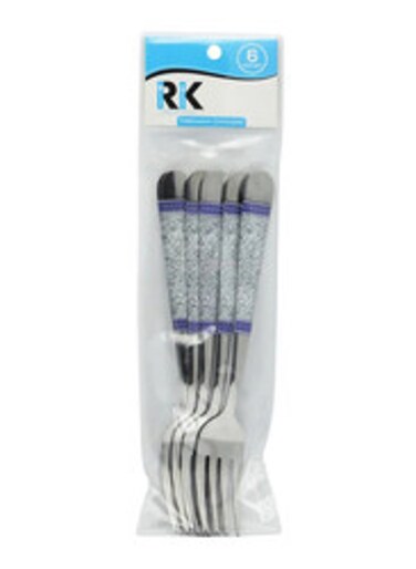 Rk 20.5Cm 6-Piece Stainless Steel Fork Set Rk0082 Silver/Blue