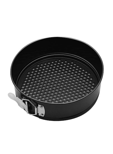 Rk 28Cm Non Stick Round Clip Baking Pan 28X28X6.5 Cm Black 28 cm