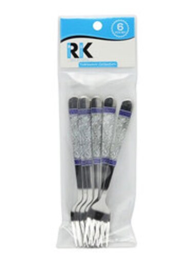 Rk 6-Piece Stainless Steel Fork Set Rk0083 Silver/Blue
