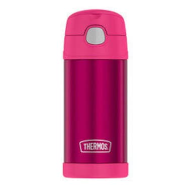 Thermos Funtainer Stainless Steel Kids Pink&nbsp;Bottle&nbsp;355Ml F40123Pk Kids Water Bottle With Straw Insulated Flask Hydration Bottle With Lid 355 ml