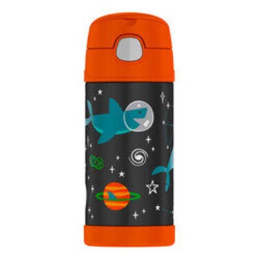 Thermos Funtainer Stainless Steel Kids Space Party Bottle 355Ml F40120Au Kids Water Bottle With Straw Insulated Flask Hydration Bottle With Lid 355 ml