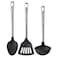 3-Piece Kitchen Utensil Set Black/Stainless Steel