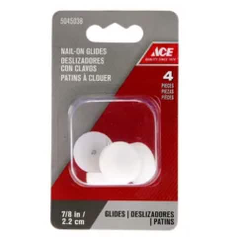 Plastic Base Non-Slip Nail On Glides (2.22 cm)