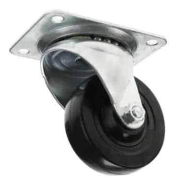 Swivel Soft Rubber Industrial Use Caster Plate (10.16 cm)