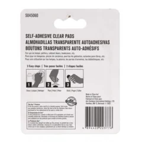 Clear Round Self-Adhesive Protective Vinyl Pads (1.3 cm)