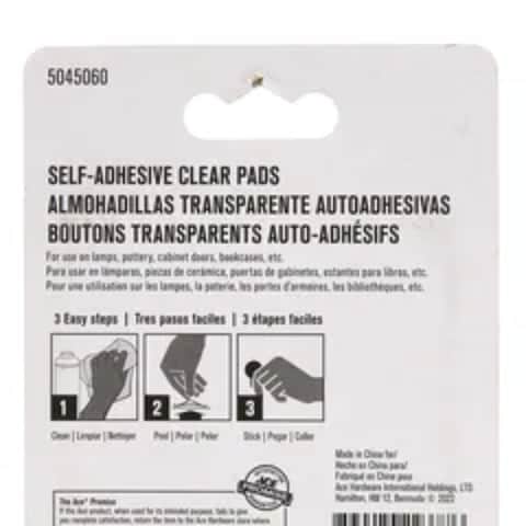 Clear Round Self-Adhesive Protective Vinyl Pads (1.3 cm)