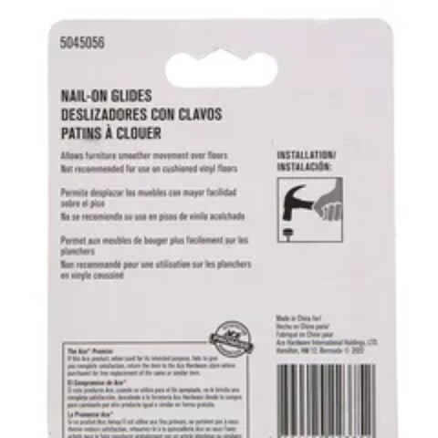 Nickle Base Non-Slip Nail On Glides (3.17 cm)