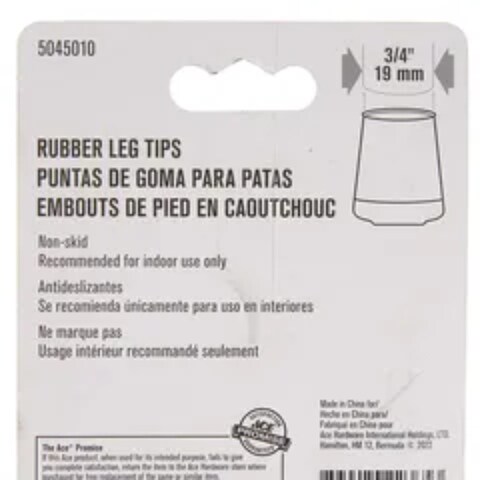 Non-Slip Rubber Leg Tip (Off White, 1.9 cm)